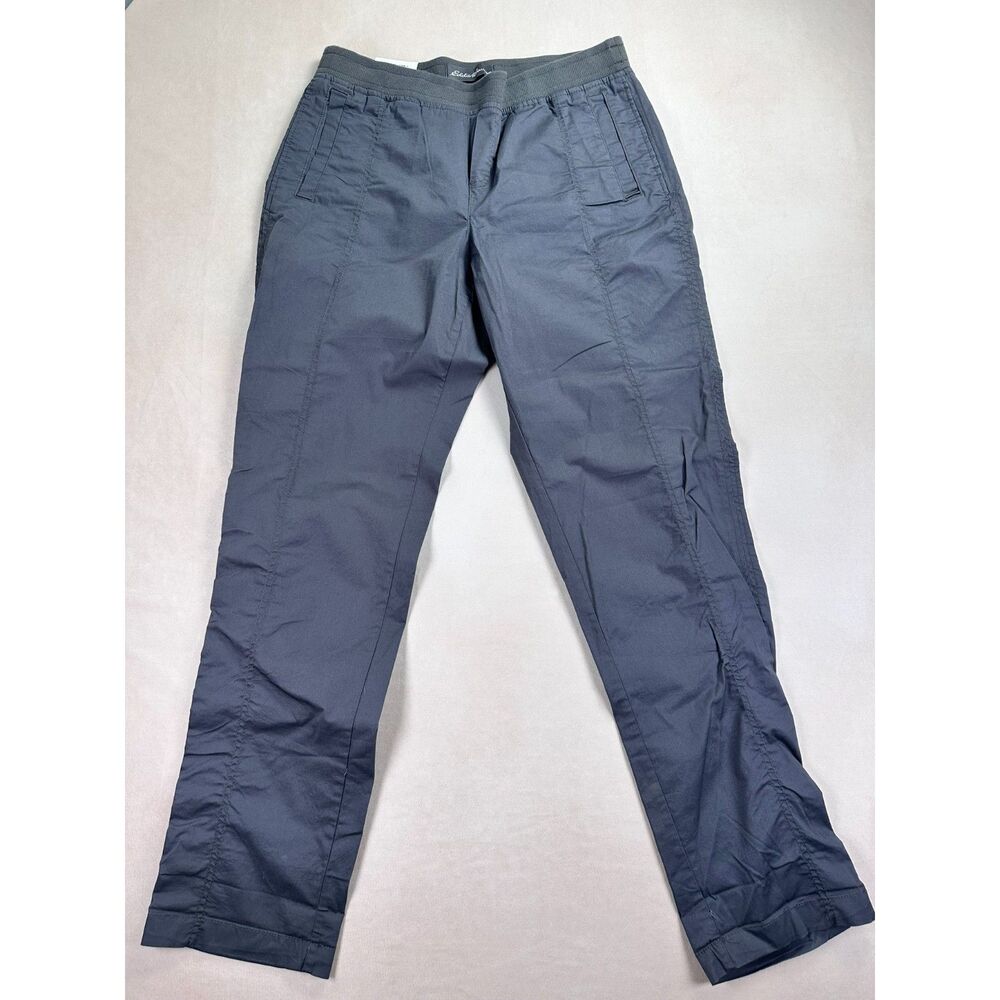 Eddie Bauer Women's Size 10 Gray Pull-On Hiking Travel Outdoor Pants Stretch